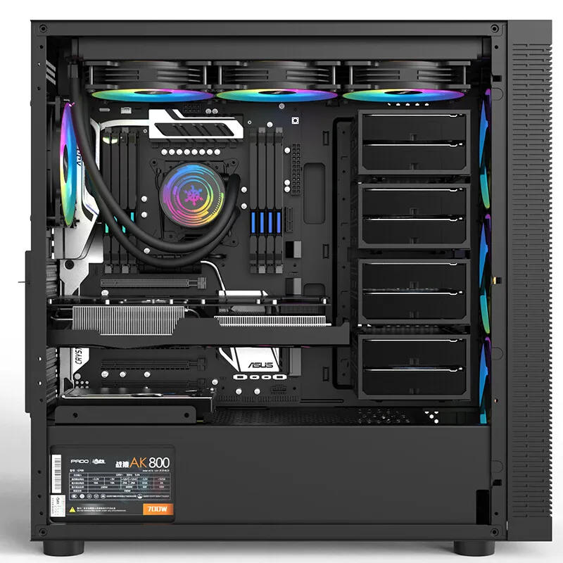 F20/F10 قرص صلب أسود متعدد البت E-ATX صندوق الإطار الرئيسي للكمبيوتر خادم تخزين برجي كامل
