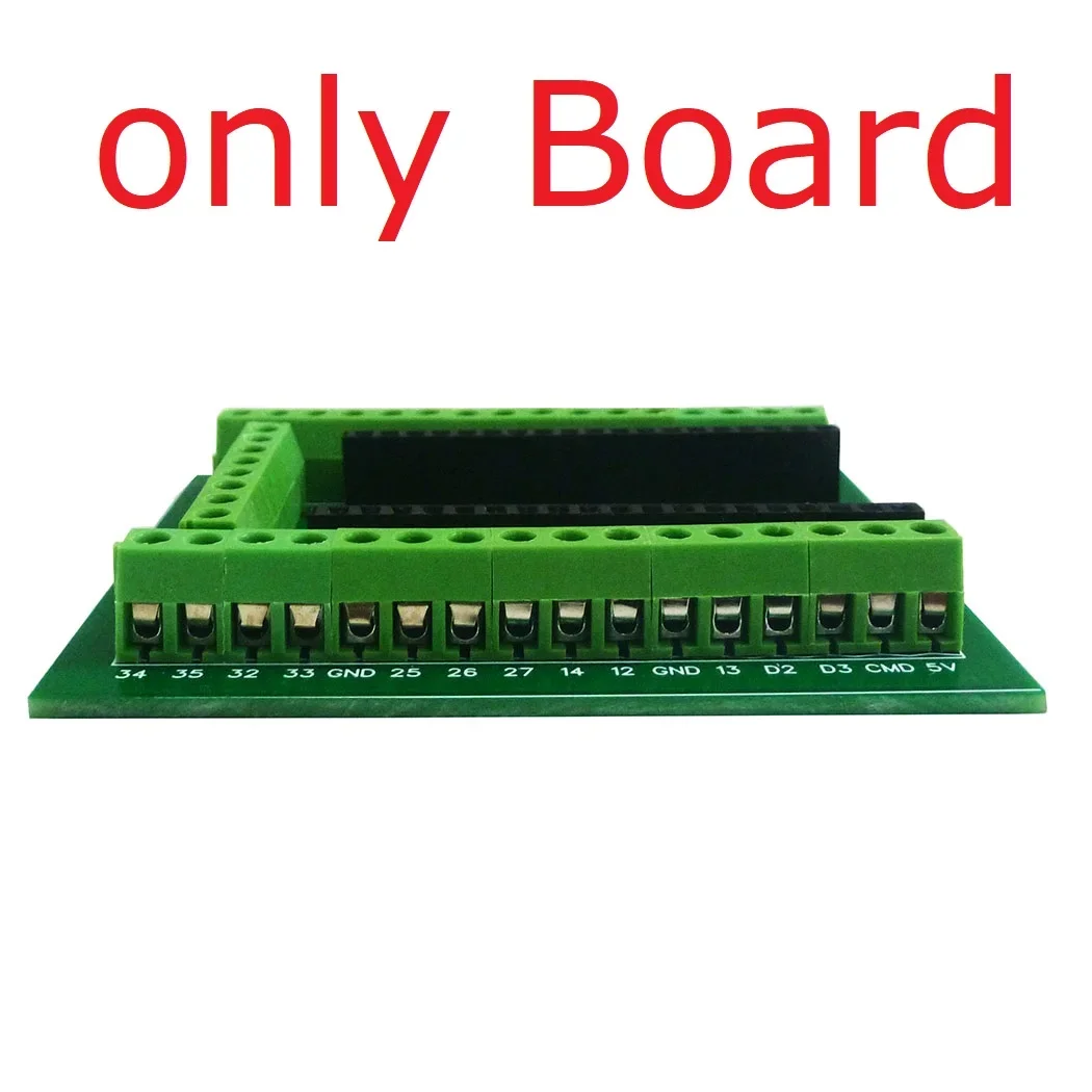 DNESP32 DIN PinBoard for ESP32 DevKitC DIN Rail Mount Screw Terminal Block Adapter Module