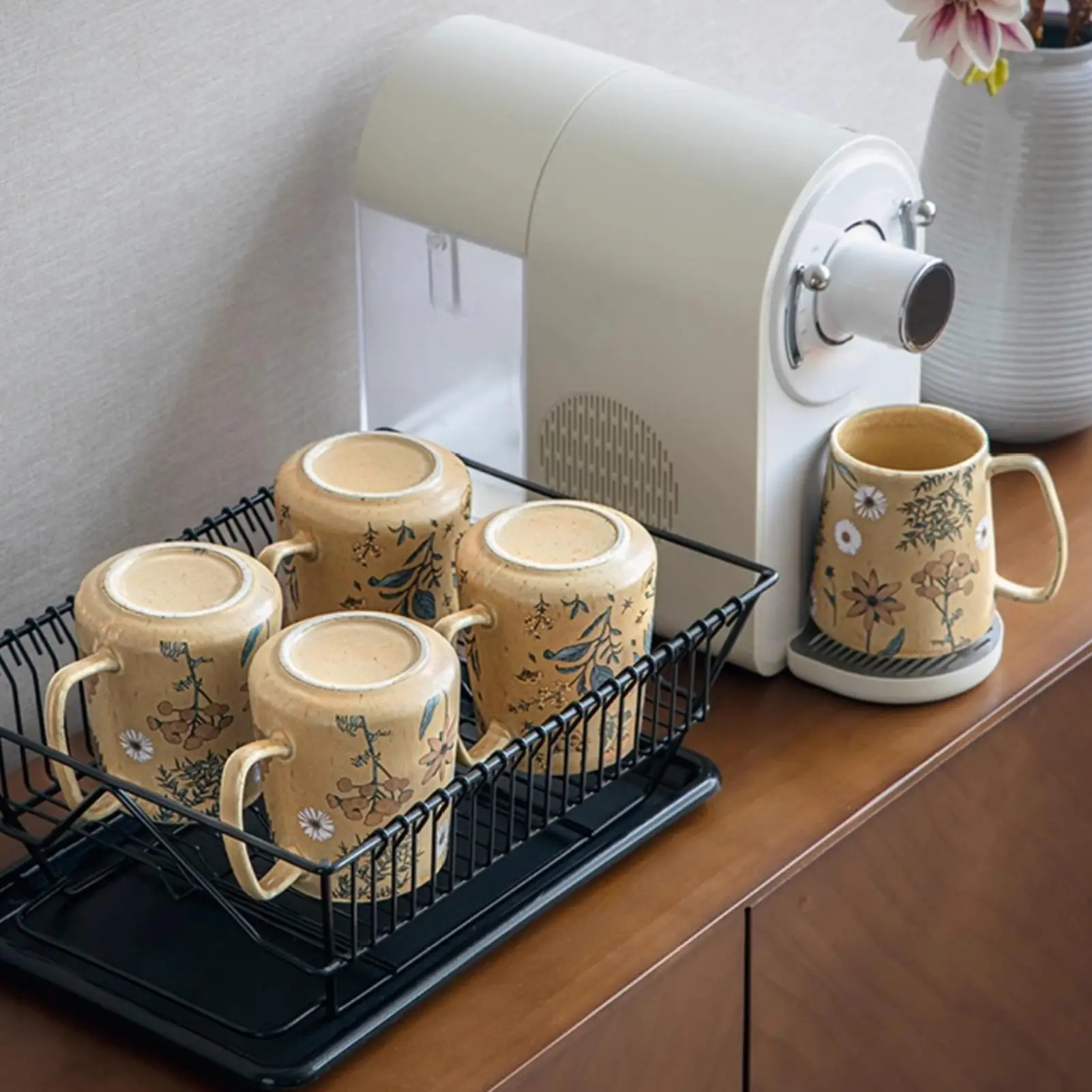 

710ml Flower Mug Novelty Drinking Cups Ceramic Hand-Painted Latte Cup