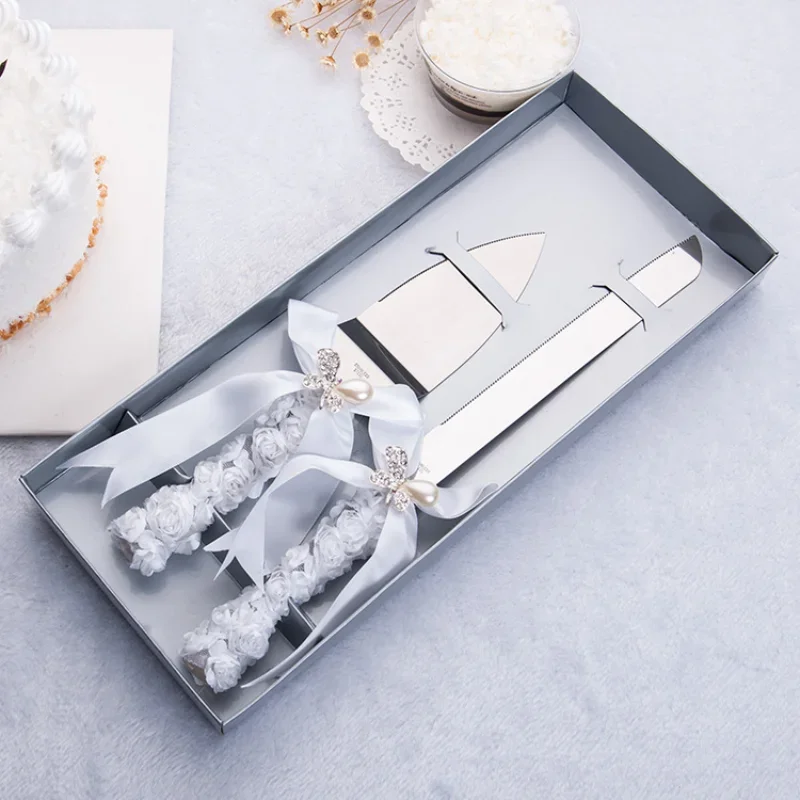 

European Style Knife and Fork Set Gift Wedding Souvenir Wedding Stainless Steel Cake Knife and Spatula