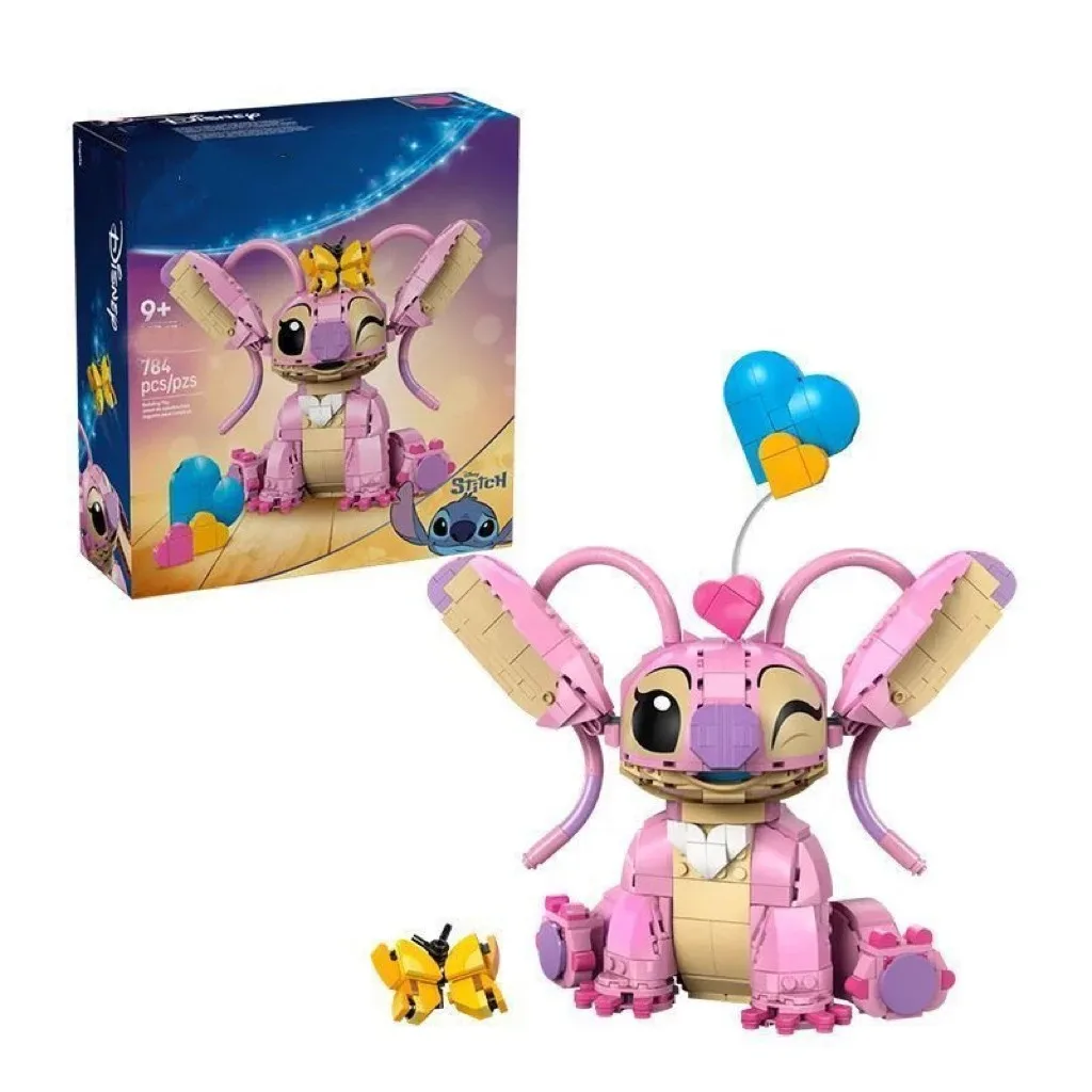 

2025 New 43257 Angel Stitch Building Blocks Cartoon Cute Children Puzzle Assembly Toys Ear Mobility Girl Boy Birthday Gift Toys