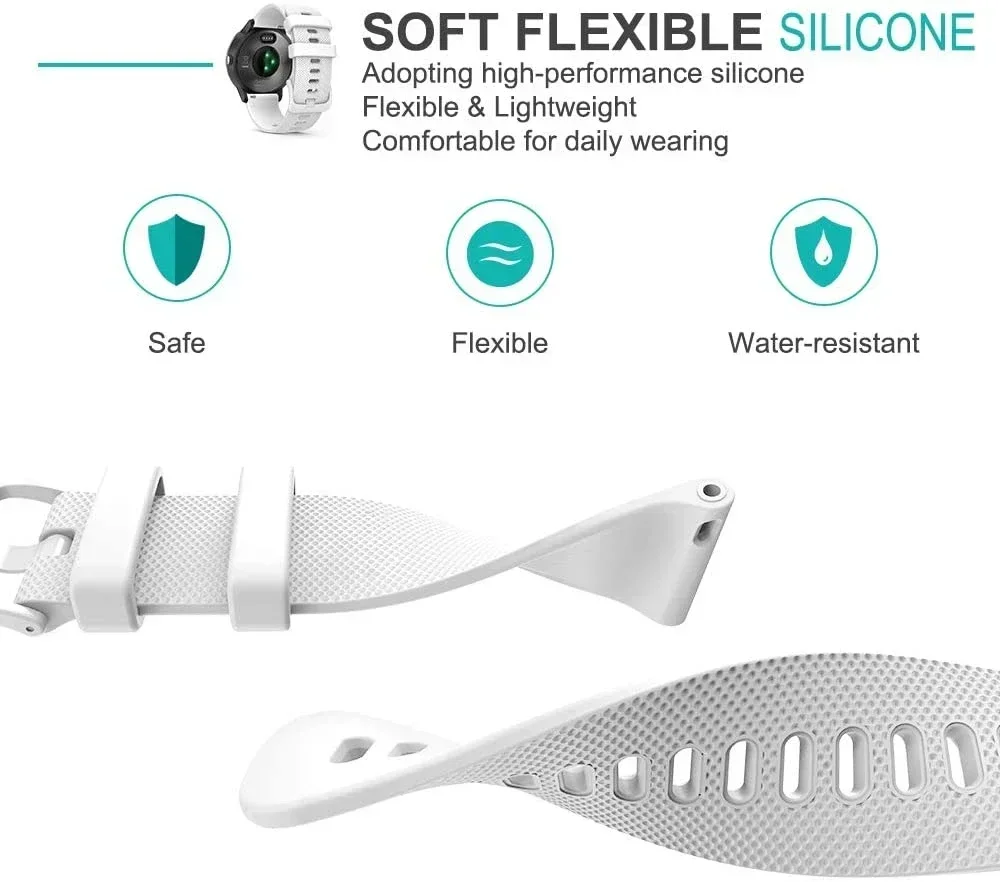 20 22mm Sport Silicone Strap For Polar Vantage V3 M2/M Grit X Pro Titan Wristband For Polar Ignite 3 2 Unite Pacer Band Bracelet