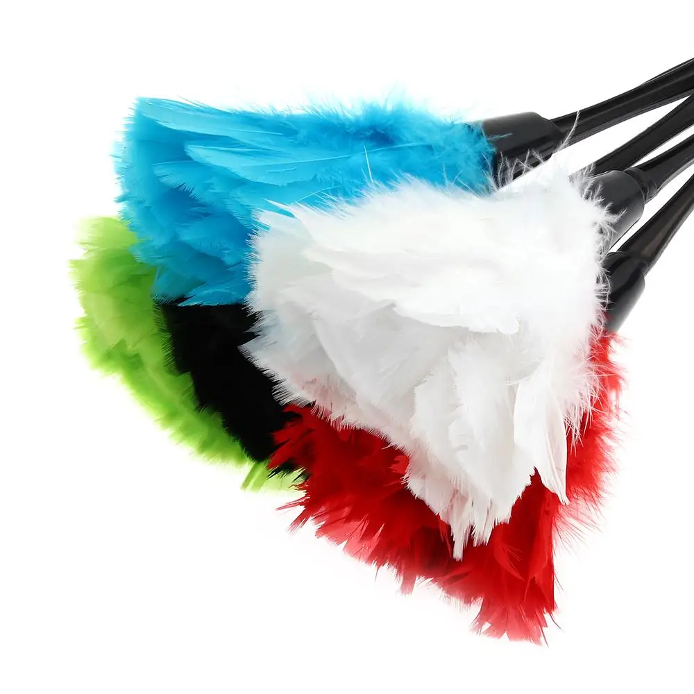 Turkey Feather Duster Anti-static Dust Car Dashboard Cleaner Tools Portable Handhold Natural Feather Prac Cleaner Tools