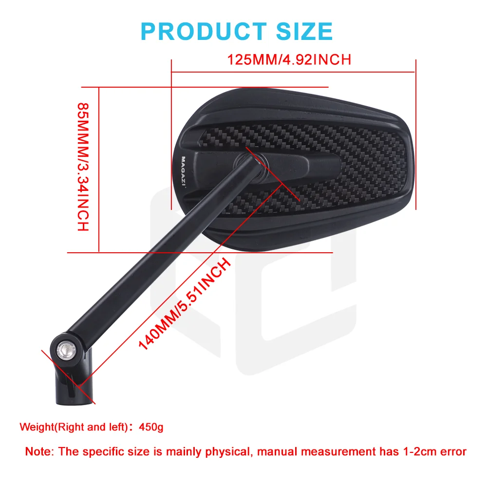 Motorcycle Side Rearview Carbon Fiber Mirror For Harley Sportster S RH1250s Nightster RH975 CNC Moto Accessories