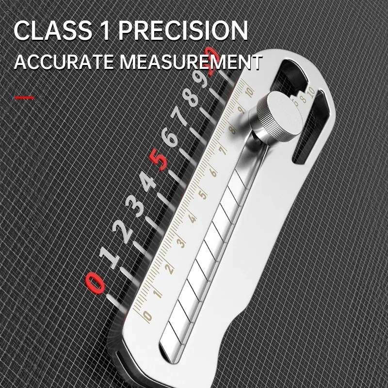 Professional Sharp Durable Craft Cutting Tools, Utility Knife, Aluminum Alloy Box Cutter, Letter Opener, 4 in 1, 18mm