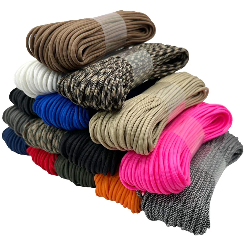 New Colors 100FT 31M High Quality Paracord 550 Type III 7-Strand Multi-Color Cord for Hiking Camping DIY Handmade Rope Wholesale