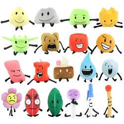 Battle for Dream Island Plush Toys BFDI Plushie Dolls Anime Leaf Fire Flower Waterdrop Bubble Stuffed Figure Kids Peluche Gifts