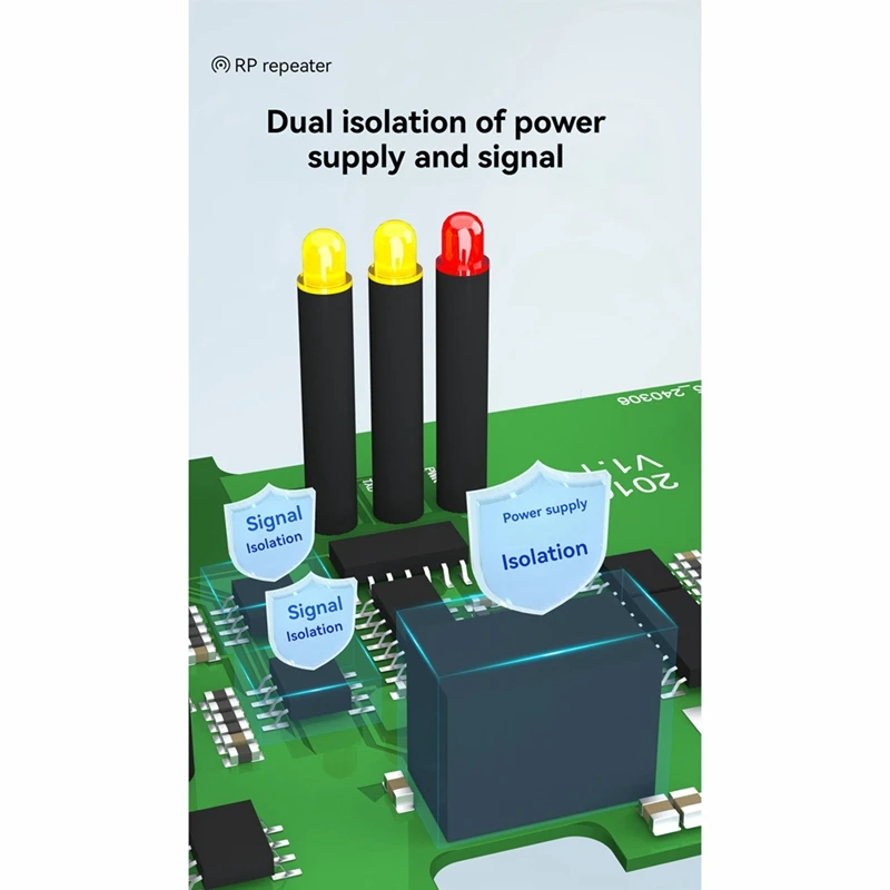 1 to 2 Way RS485 Relay DC8-28V RS485 Hub Photoelectric Isolation One Hub to Multi Hub E810-R12 ESD Protection-A27R