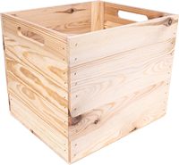 Creative Deco Wooden Chest Suitable for Kallax Shelves | 33x37x33CMCM | Natural Box with Handles