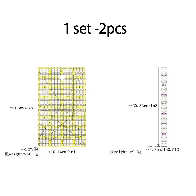 

Acrylic Rectangular Inch Patchwork Ruler Quilting Template Cutting Fabric Tool Household Sewing Accessories