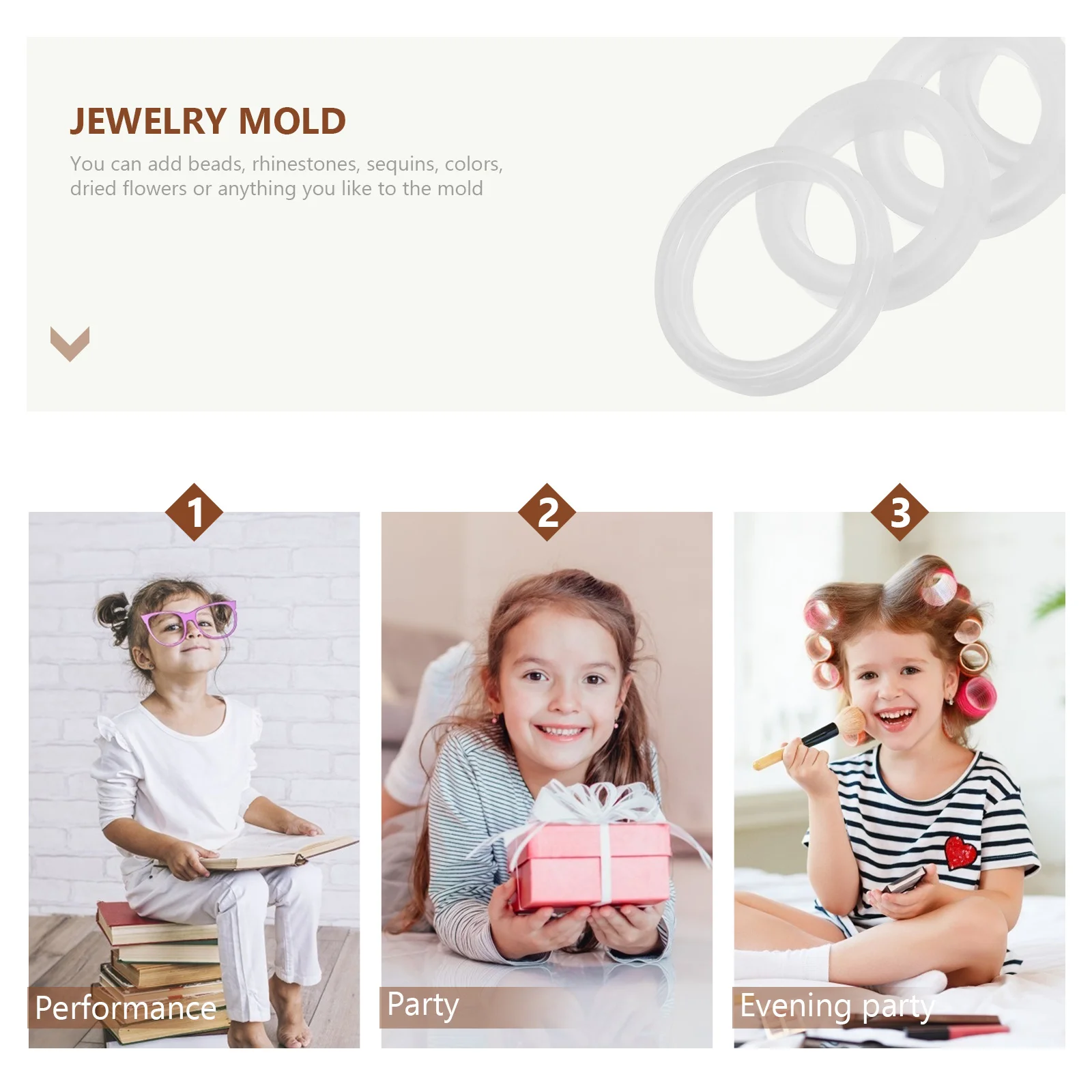 

9Pcs Flexible Silicone Bangle Molds for DIY Jewelry Making Reusable Casting Mold Set Compact Wear Resistant Mold