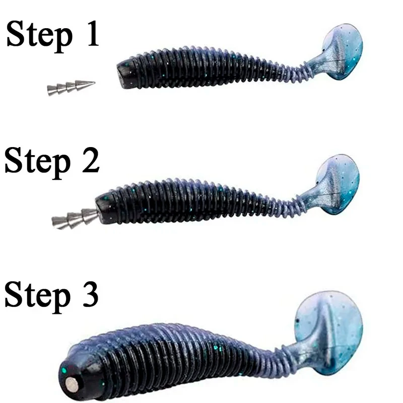 Clearance_10pcs/lot Fishing Sinker 0.9g/1.3g Inserting To Soft Lures Lead Sinker Down Lifelike Swimbait Used Fishing Accessories image 4