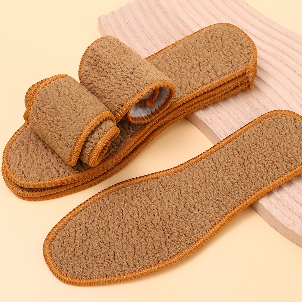 Self Heated Thermal Insoles for Shoes Wool Thicken Warm Soft Shoes Pads Breathable Skin-friendly Insoles for Feet Cares Winter