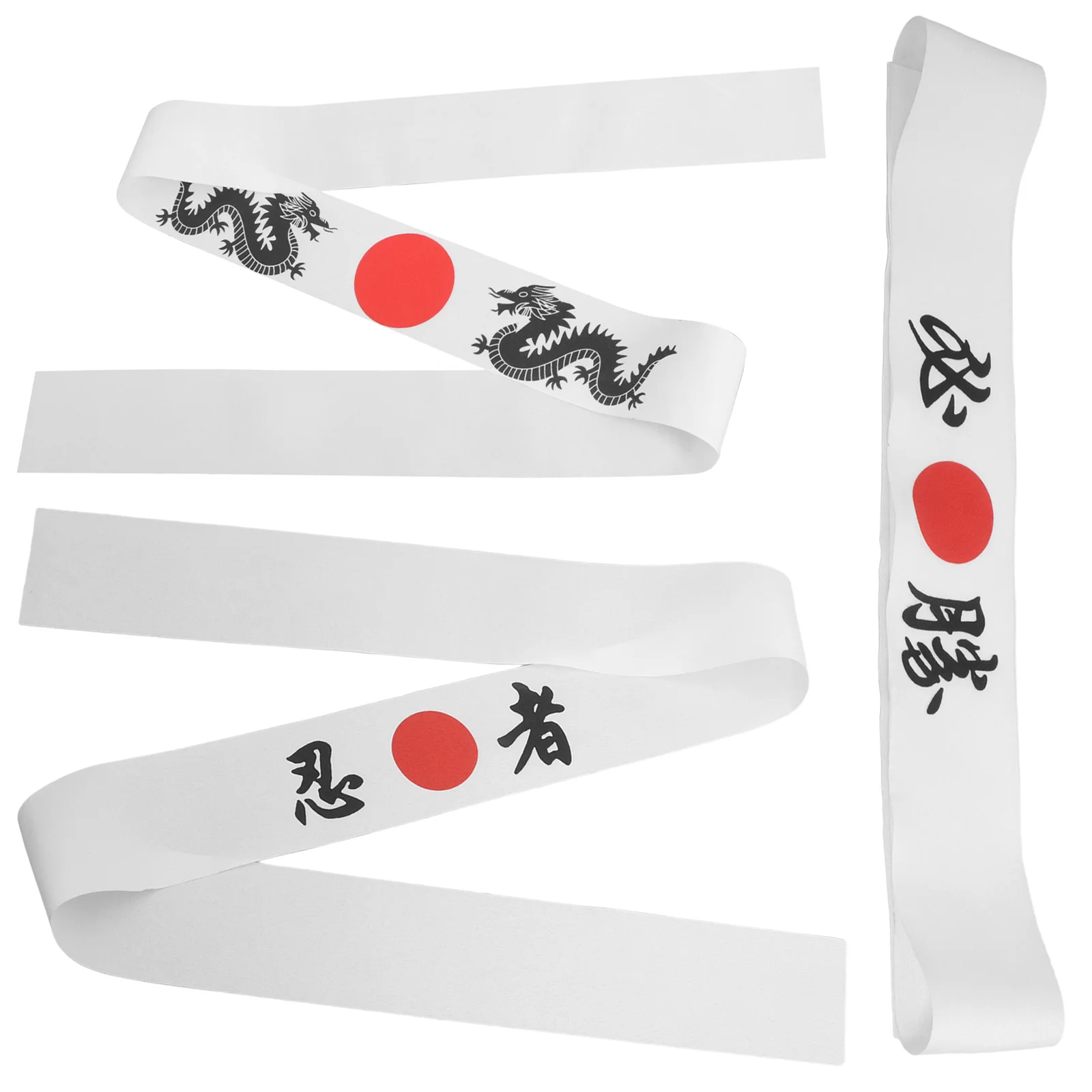 

3Pcs Japanese Ninja Headband Karate Samurai Costume Sushi Chef Kitchen Use Breathable Comfortable Multifunctional