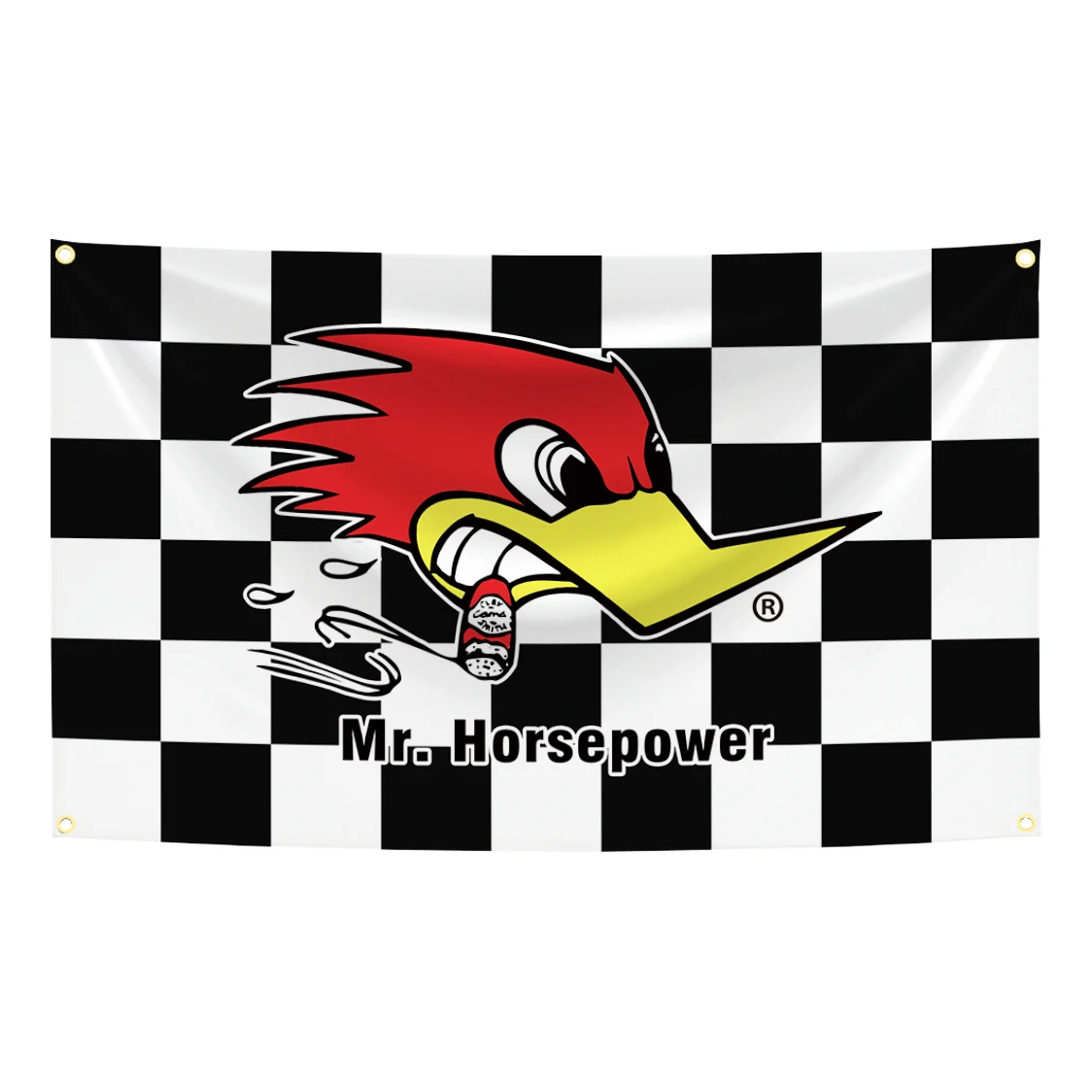 90x150cm Mr.Horsepower Clay Smith Cams Flag Tapestry Polyester Digital Printing Banner for Garage Wall Art Out Door Decoration