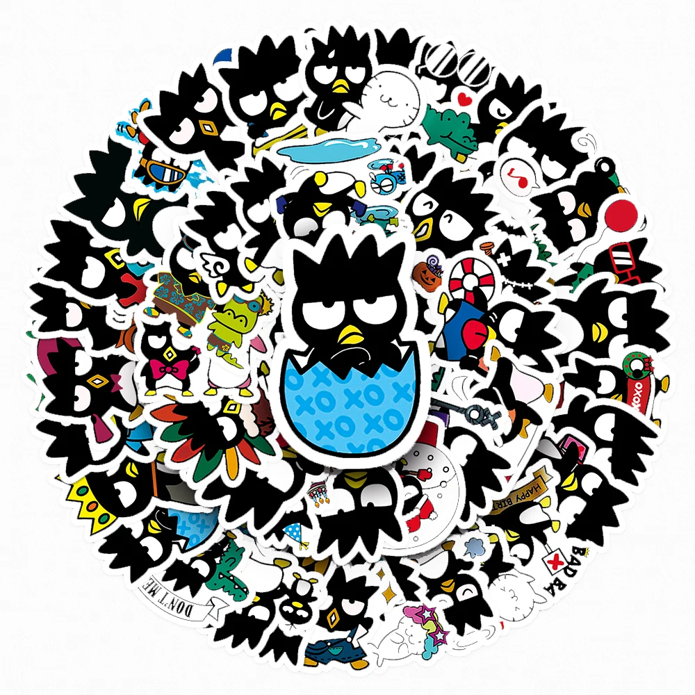 10/30/50pcs Cartoon BADBADTZ-MARU Stickers Anime Sanrio XO Kawaii Decals Waterproof DIY Laptop Car Phone Bike Kids Sticker Toys