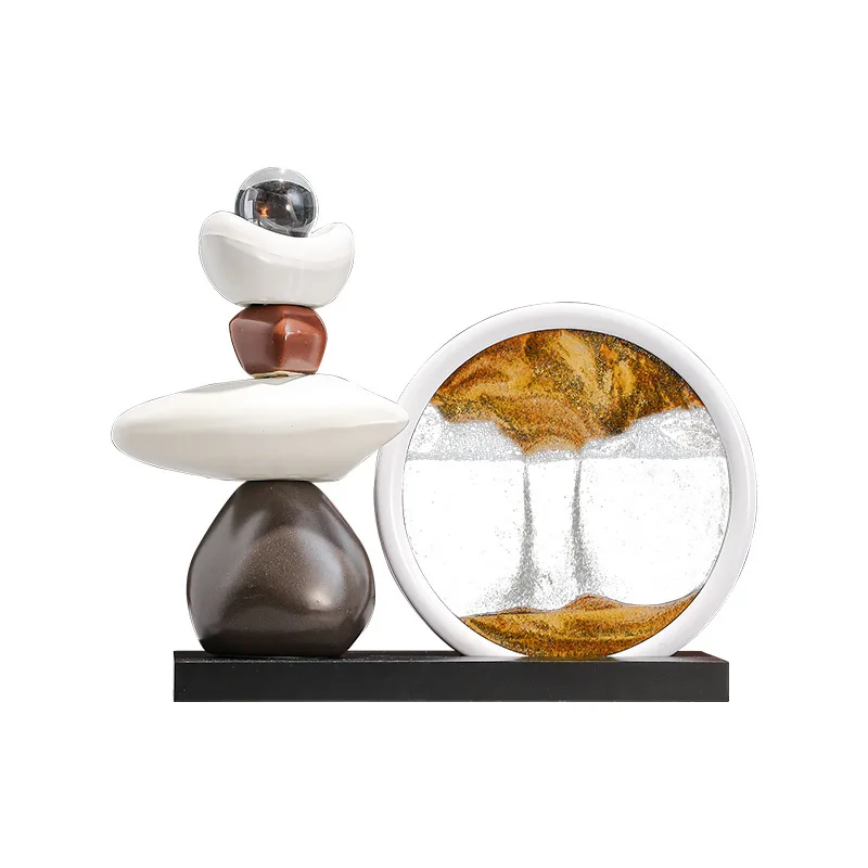 The passage of time Quicksand painting ornament living room TV cabinet wine cabinet light luxury high-end home decoration