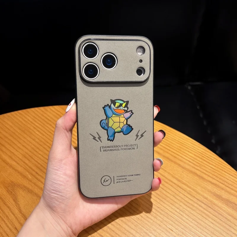 الفاخرة تنقش الجلود P-Pokemon السنجاب الليزر قضية الهاتف آيفون 11 12 13 14 15 16 17 برو ماكس زائد للصدمات الغطاء الخلفي ﻿ ﻿