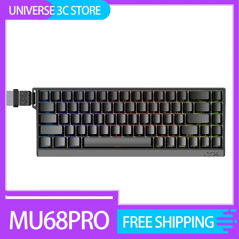 Iyx Mu68pro Mechanical Keyboard Magnetic Switch Aluminium Alloy Wired Custom Hot Swap Rgb 8k Esports Gamer Keyboard For Gift