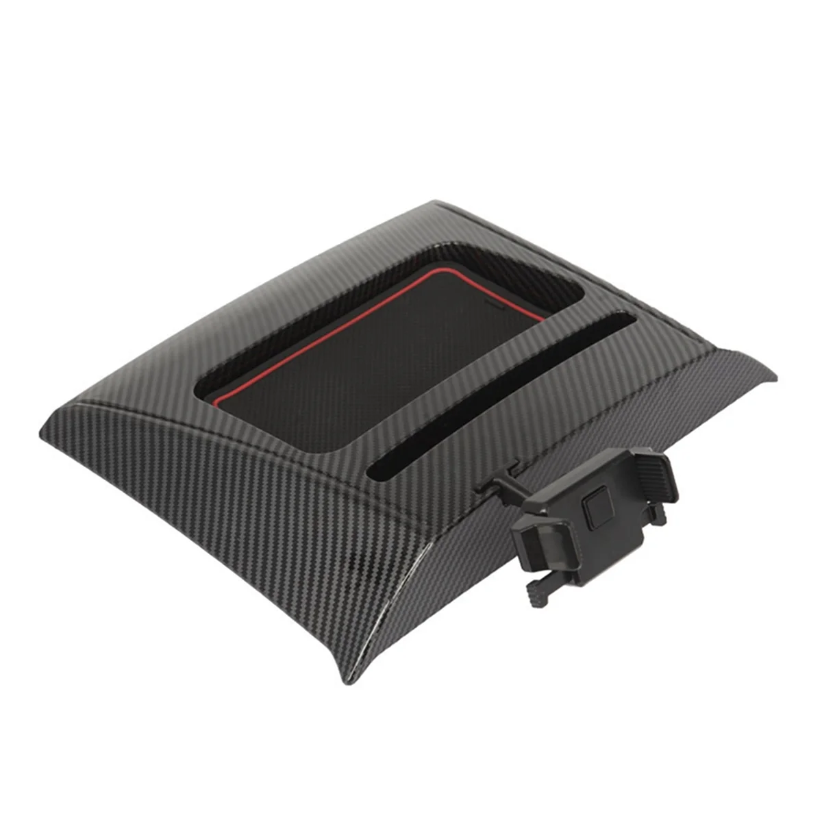 

Dashboard Oraganizer Tray with Phone Holder Clip for Ford Mustang 2015+ Center Console Stowing Storage Container Box