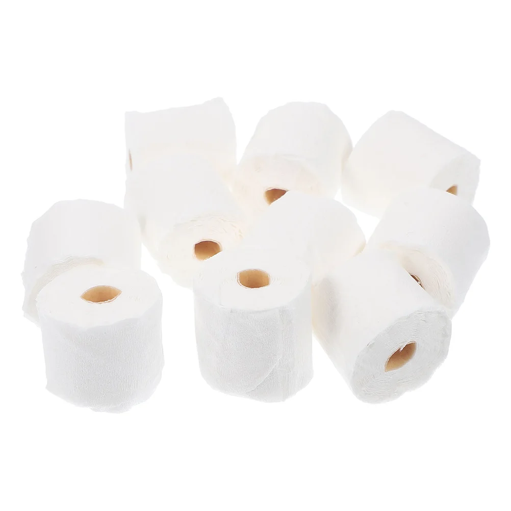 30 PCS Simulated Paper Towel Roll Baby Toys Hand Towels Miniature Bathroom Decor Household