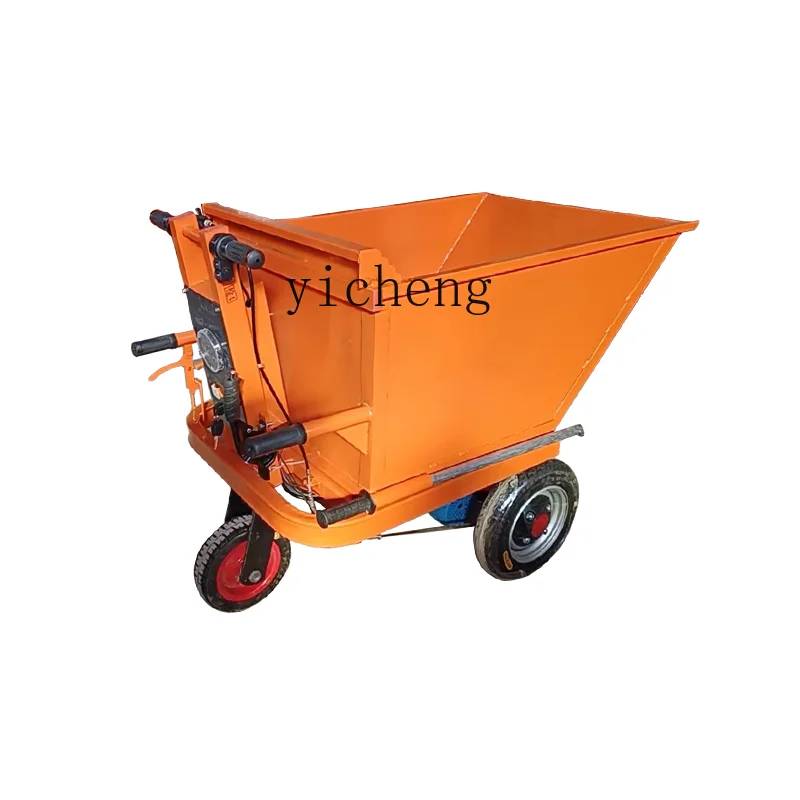 

ZC Electric Gray Bucket Trolley Construction Site Dumptruck Feeding Sand Pulling Truck Electric Flat Truck