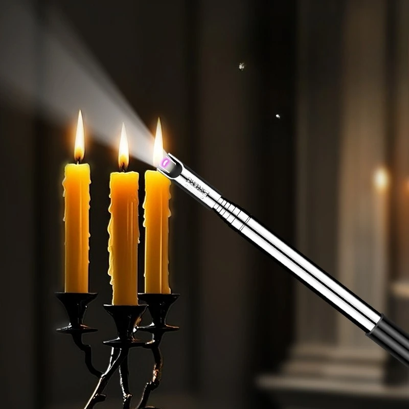 جديد جودة عالية اضافية طويلة أنبوب تليسكوبي الشاعل شحن البطارية مرات USB شحن قوس نبض أخف اكسسوارات السجائر