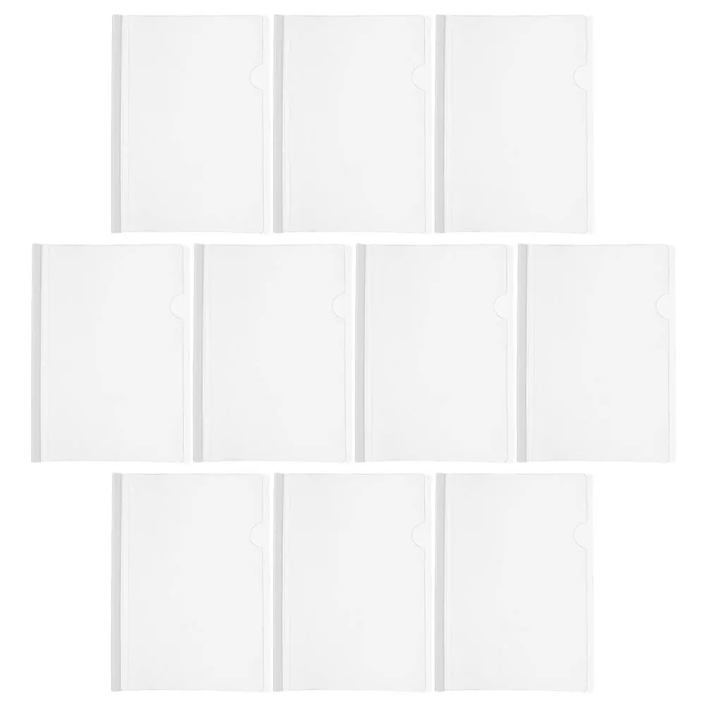10Pcs Report Binder Slide Grip Binding Bars Plastic Binding Bars for B5 Documents Strong Hold Loose Leaf Clips