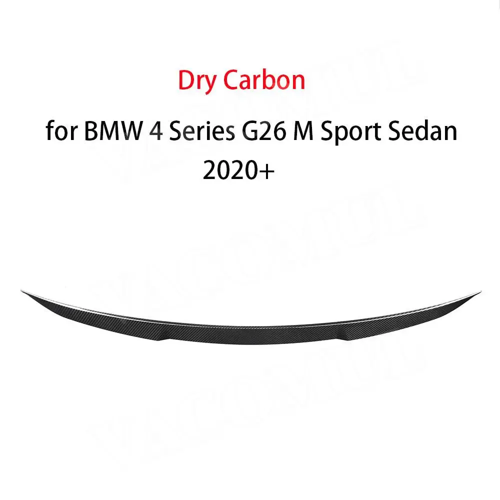 for BMW 4 Series G26 M Sport Sedan 2020+ Rear Trunk Wing Spoiler Car Accessories Dry Carbon Fiber Rear Spoiler Wing FRP