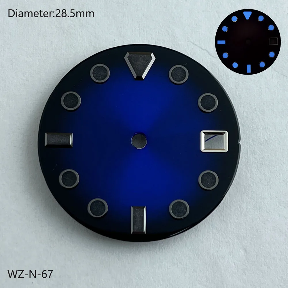 قرص NH35 28.5 ملم PROSPEXX متدرج أصفر أرجواني أخضر قرص أمة الله للحركة الأوتوماتيكية اليابانية NH35 يمكن تخصيص الشعار
