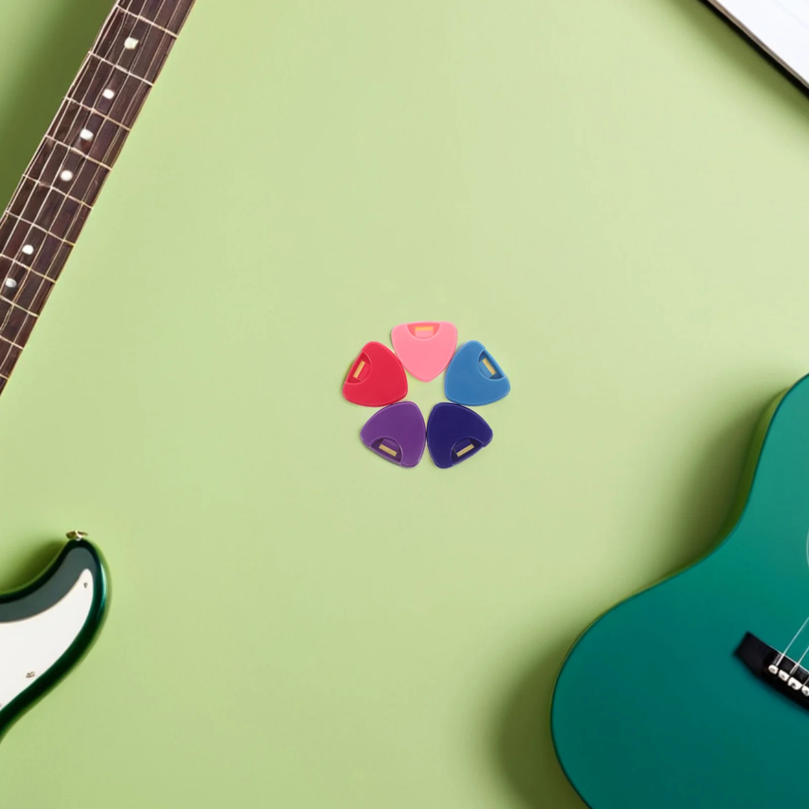 

25Pcs Guitar Plectrum Organizer Case Triangular Portable Design for Acoustic Electric Bass Ukulele Secure Storage