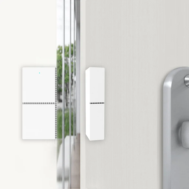 Tuya WiFi Porta e Janela Sensor, Inteligente, Independente, Detector Magnético, Alarme de Segurança, Vida APP Operação, Alexa, 1, 2Pcs