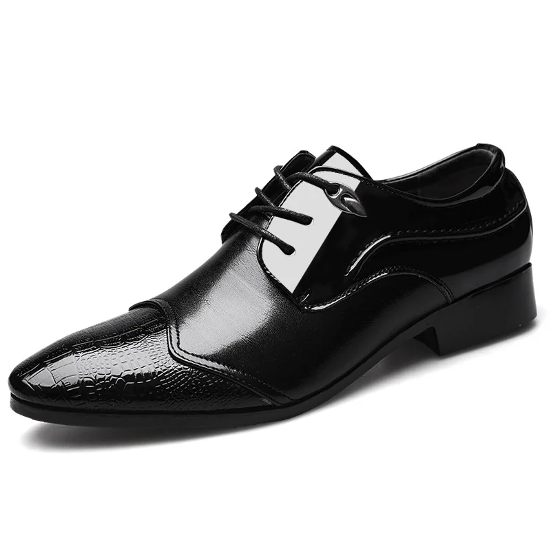 Newest Italian Oxford Shoe Men Luxury Patent Leather Wedding Shoe Pointed Dress Shoe Classic Derbies Plus Size48 Zapatos Hombre