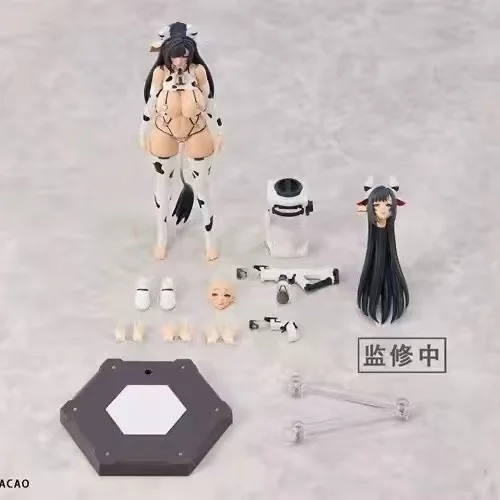 In Stock 1/12 Mobile Suit Girl Black Rock Sugar Project Milky White Milk White Sauce Cow Girl Full Set 6in Action Figure Model