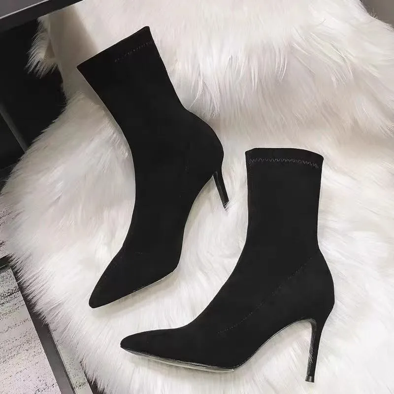 

Women High Heels Boots Fashion High Heel Ankle Shoes Autumn Winter Comfortable Pumps Non-slip Breathable Women's Dress Shoes