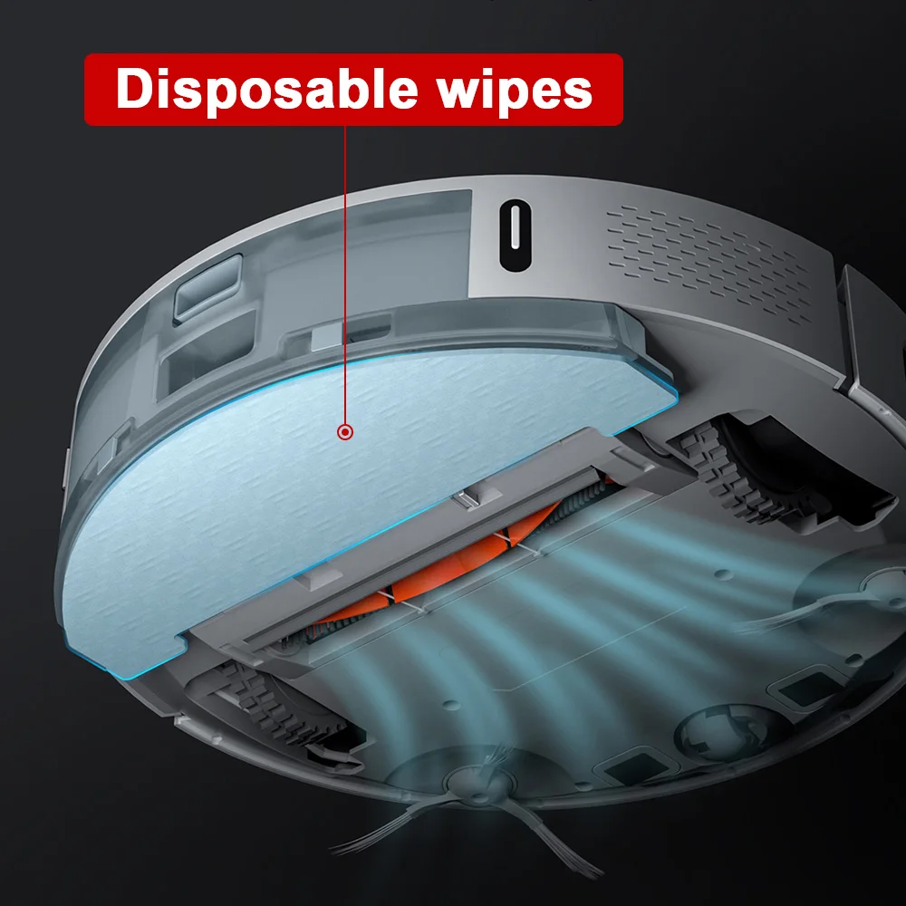 Original roidmi eve mais acessórios aspirador de pó coletor sacos de pó robô aspirador de pó e mop descartáveis esfregões peças