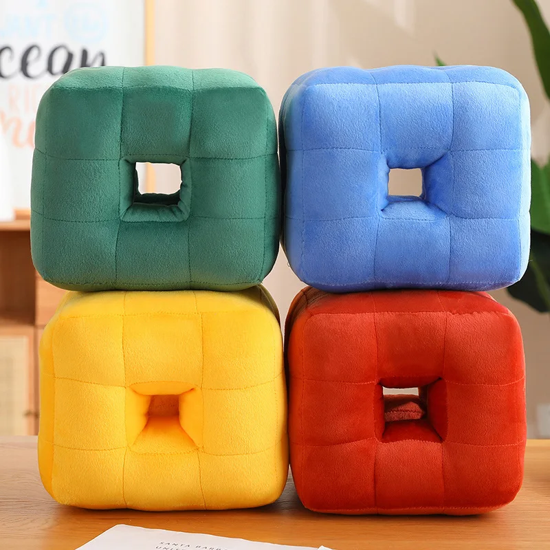 Cubo-Cube magique créatif en peluche pour enfant, oreiller mignon, jouets doux, anime, cadeau d'anniversaire pour garçon et fille, 25cm