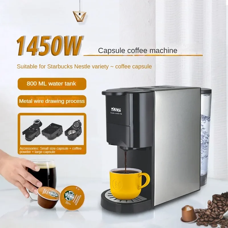 

1450W Home Capsule Coffee Machine Italian Capsule Small Multifunctional Coffee Machine Portable Espresso Coffee Machine