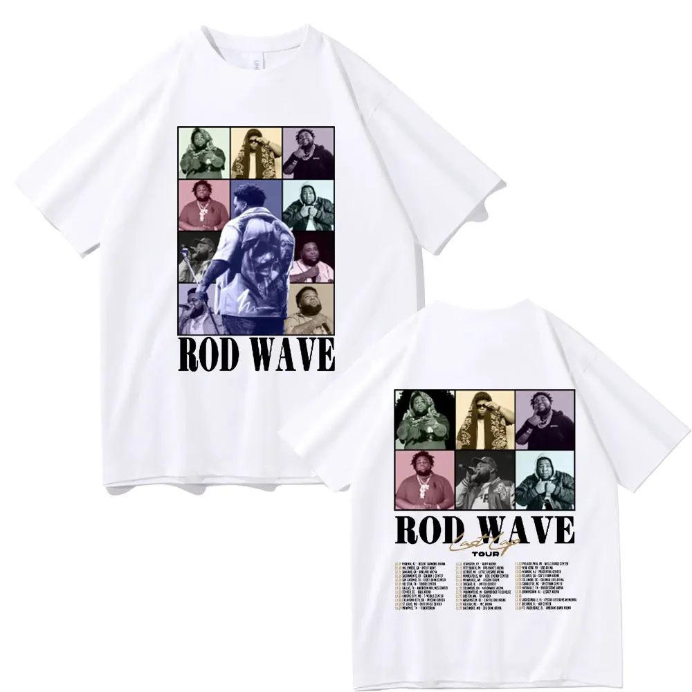 Hot Sale Rapper Rod Wave Last Lap Tour T-shirts Men Women Fashion Hip Hop Short Sleeve T Shirts Men's Clothing Oversized Tshirt