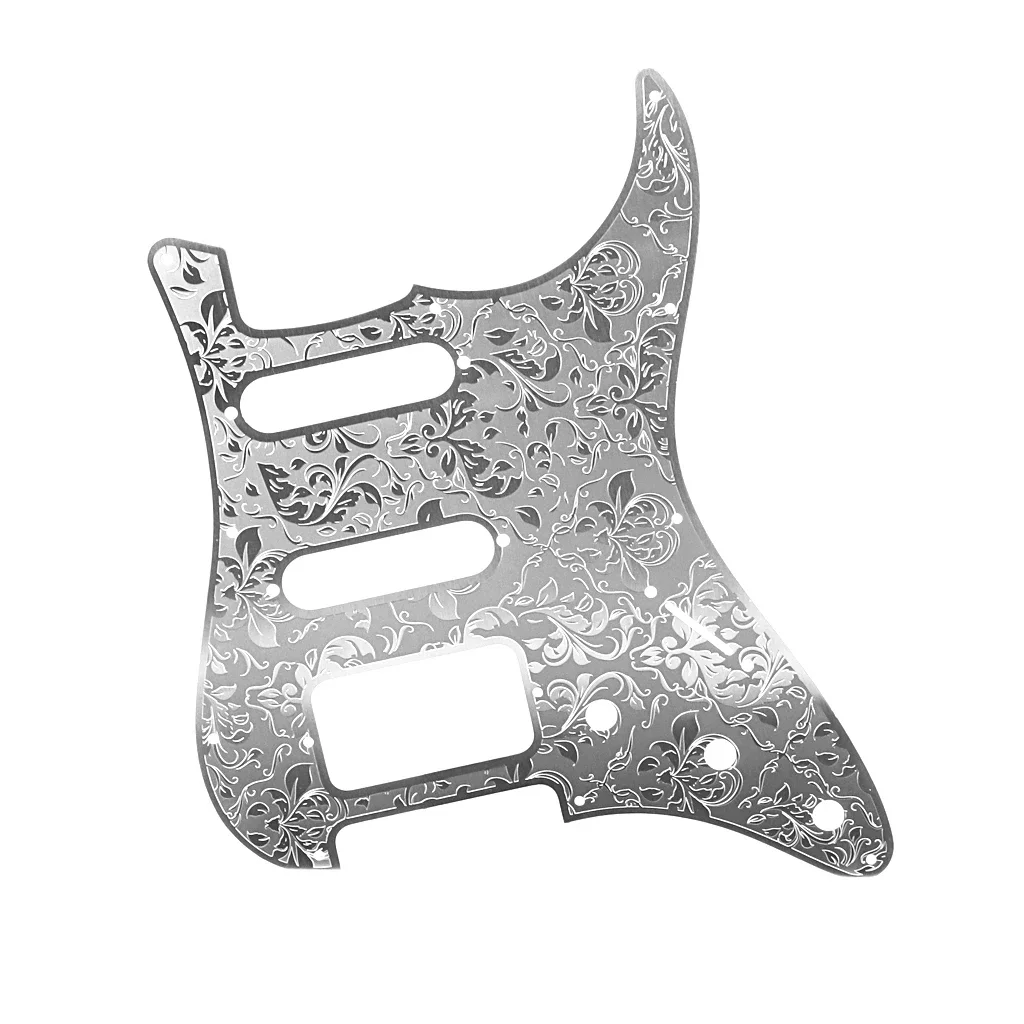 1x Guitar Pickguard SSS/SSH Pick Guard Carved Pattern  Metal 11 Holes  for Strat Electric Guitar  Parts 3 styles available