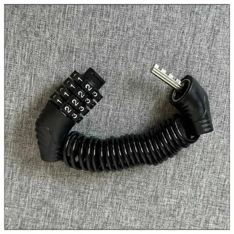 Portable Scooter Bike Motorcycle Anti-theft Cable Lock Durable Classic Helmet Lock Chain 4 Digit Password Combination