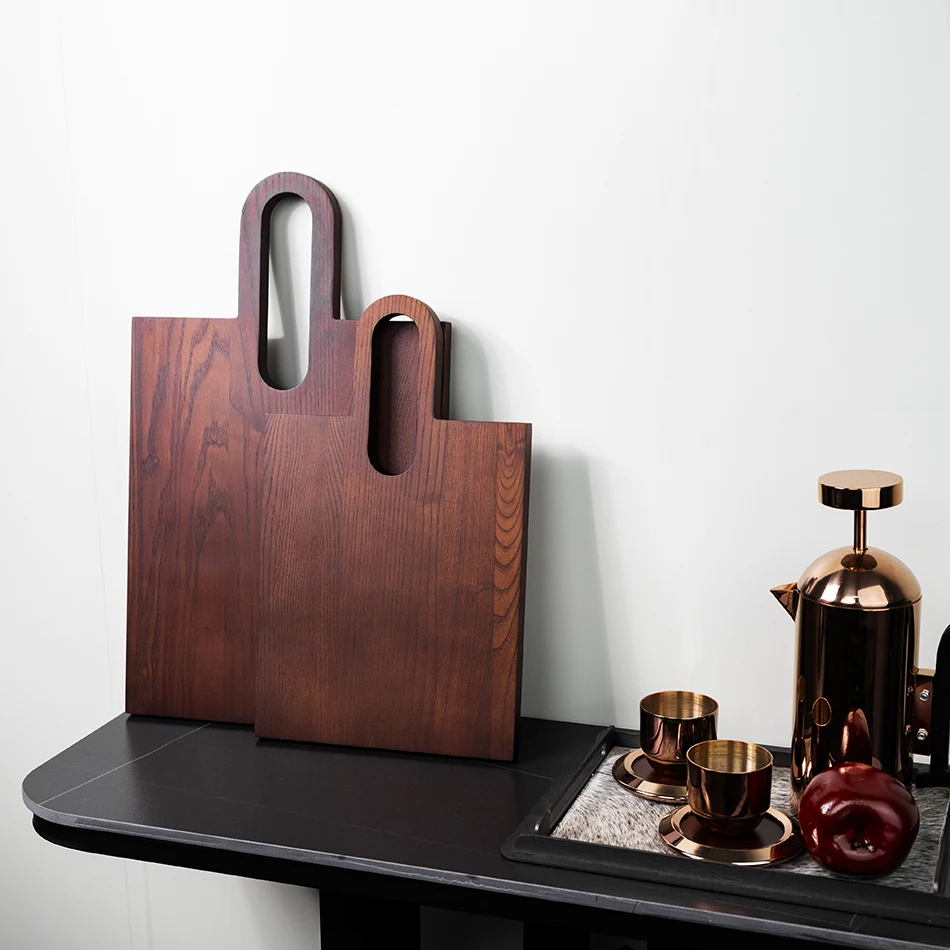 Unique Design Handle Multi Sizes Natural Wood Hot Sale Medium Board Cutting Chopping Blocks Brown Cutting Board