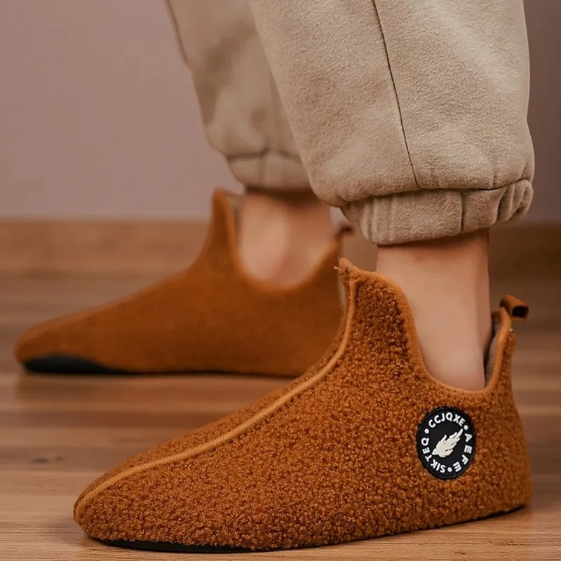 

Women Shoes Mens Winter Slippers Men Women's Slippers Warm Woman Man Slipper Soft Shoes Sports Thin Bottom Home Cotton Slippers