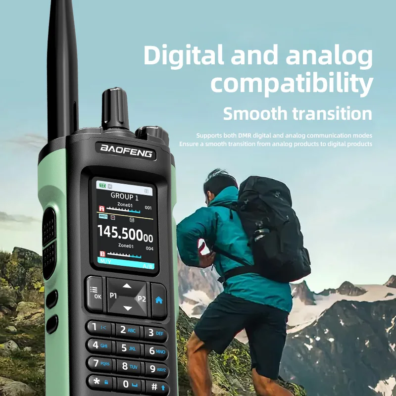 New BAOFENG DM32 Walkie Talkie DMR GPS 10W   Programming Multi Band Wireless Copy Frequency Type-C UV32 Ham 2 Way Ra image 4