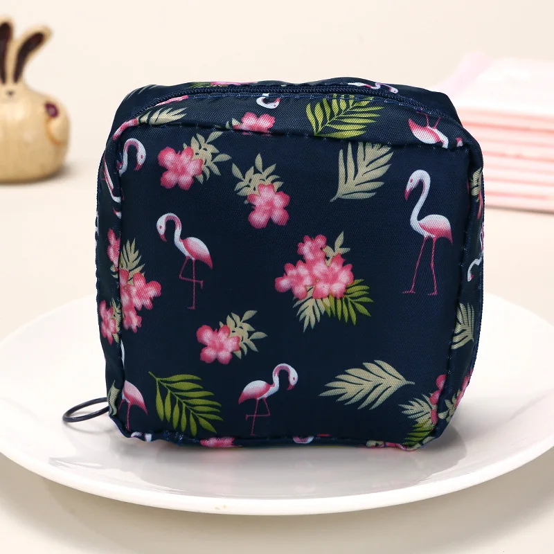 Cute Cartoon Girl Sanitary Pad Storage Bag, Large Capacity Storage Bag, Portable Travel Bag