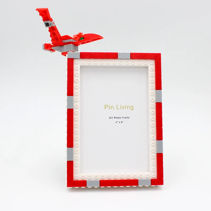 

6 "7" Red Pterosaur Assembling Picture Frame Diy Building Blocks Picture Frame Table Picture Frame Photo Wall Parent-child Gift