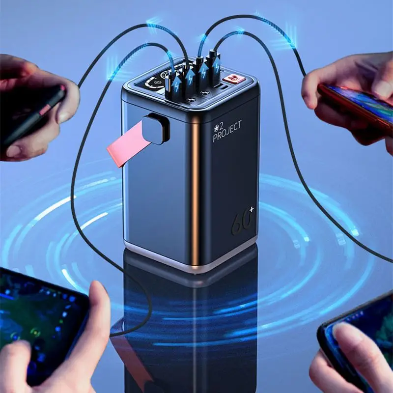 60000mAh التخييم قوة البنك المحمولة بطارية مساعدة تهمة سريعة قوية سعة كبيرة 60000mAh قطع Powerbank للهاتف