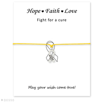 Yellow Ribbon Hope Faith Love Charm Bracelets Women Men Unisex Jewelry Drop Shipping