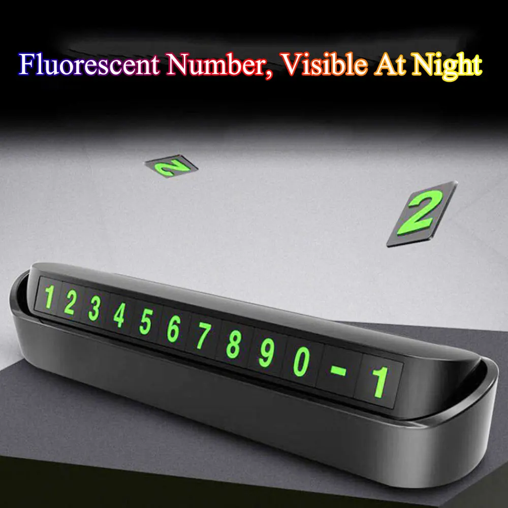 Car Phone Number Card Temporary Parking Card Plate Telephone Number Car Park Stop Automobile Accessories Car-styling 13x2.5cm