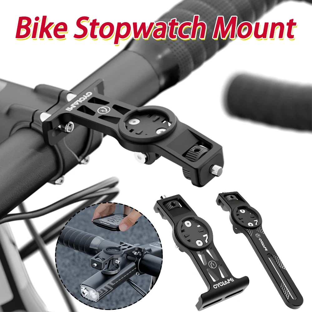 

Bike Stopwatch Mount Aluminum Alloy Adjustable Speedometer Bracket Cycling Speedometer Mount for Bicycle Flashlight Stem Stand